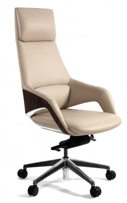 Кресло для руководителя Norden Шопен FK 0005-A beige leather бежевая кожа