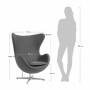 Дизайнерское кресло EGG CHAIR латте - 4